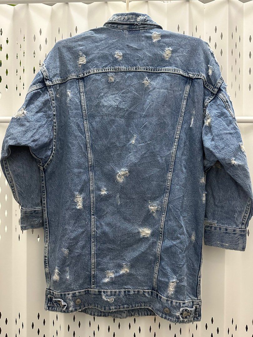 Zara Trafaluc Denimwear Oversize Jacket Women s Fashion Coats
