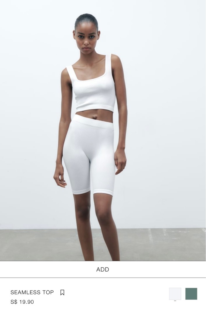 Zara white cropped tank top, Women's Fashion, Tops, Sleeveless on Carousell