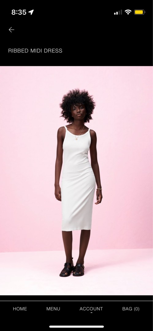 Zara white sales ribbed dress