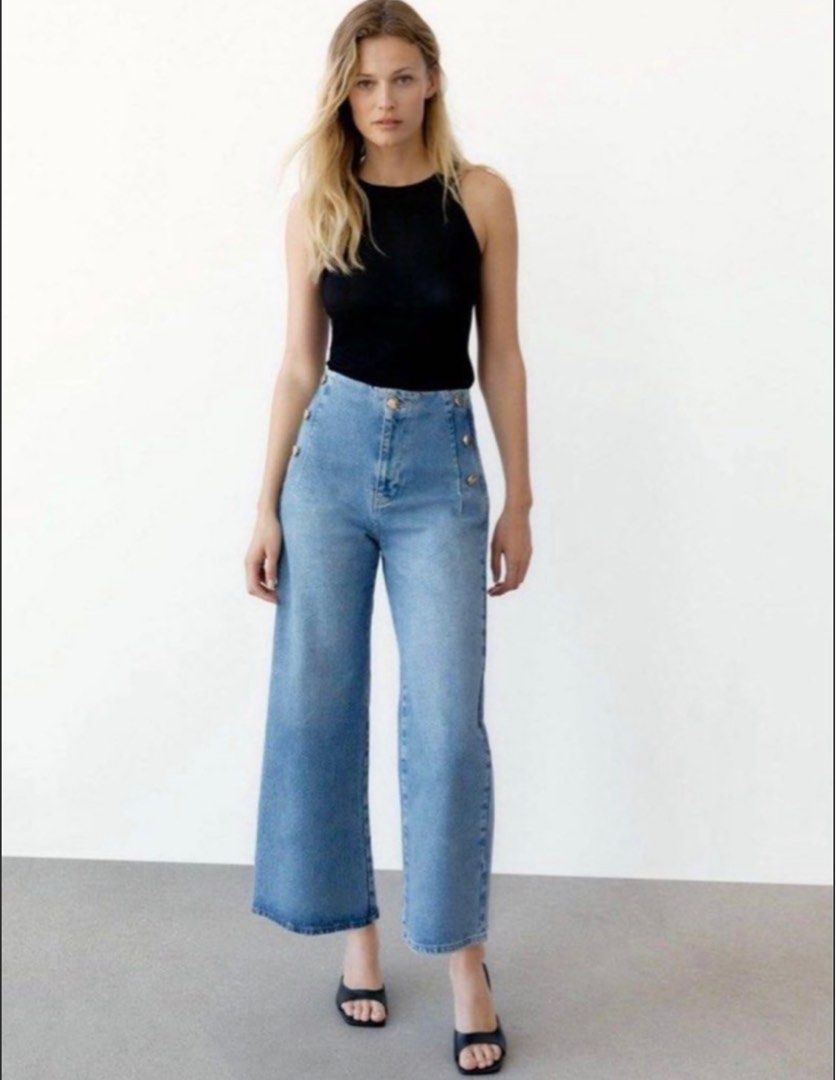 Zara Wide Leg Culotte Jeans size XS EU34