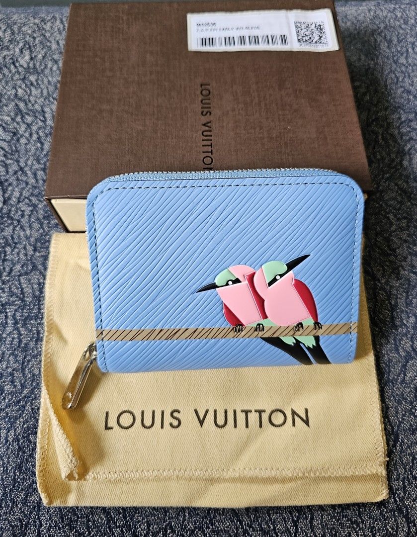 Louis Vuitton Birds Zippy Damier Azur Coin Purse White