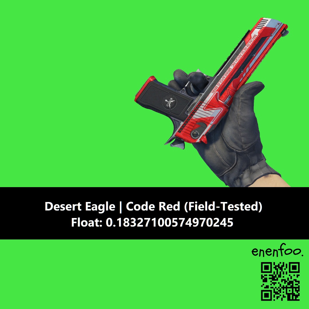 75% market price; Csgo Desert Eagle | Code Red (Well-Worn) + 4 Foil stickers
