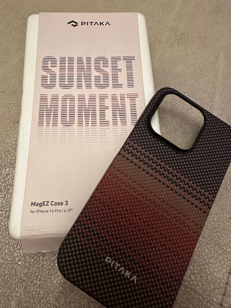 100%全新Pitaka 限量sunset moment (iPhone 14 Pro), 手提電話, 電話及 