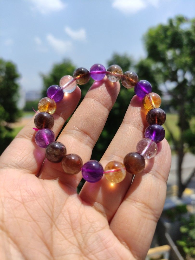 10mm 19 beads Colourful Auralite A23 Women s Fashion