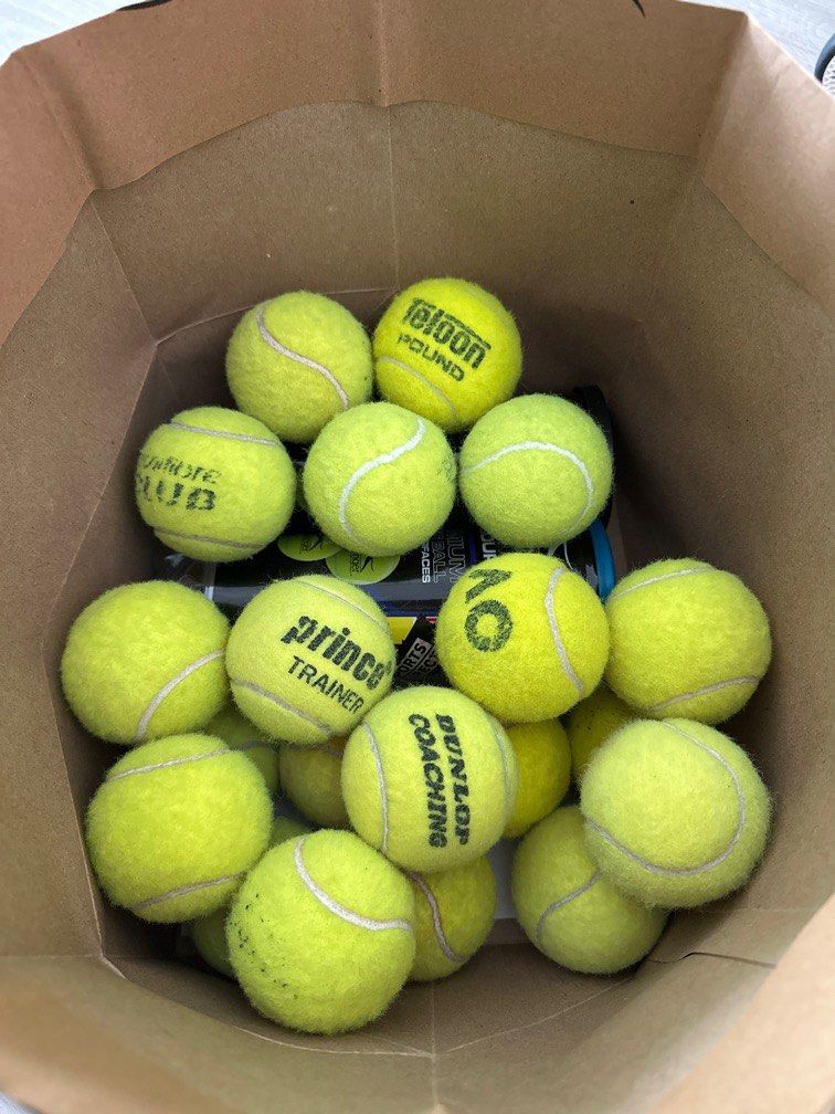 20 used tennis balls good for practice, Sports Equipment, Sports