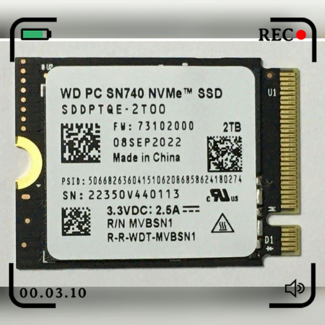 【得価人気】WD PC SN740 M.2 2230 SSD 2TB NVMe PCIe 内蔵型SSD