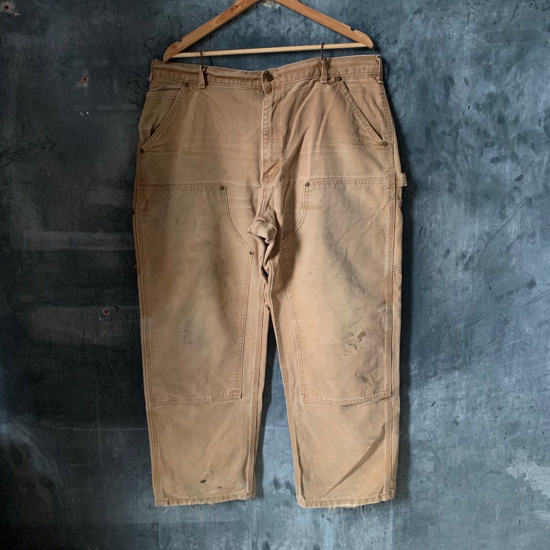 Women’s Carhartt Brown Work Wear Thick Double Knee Cargo Pants - Size 18 x  32