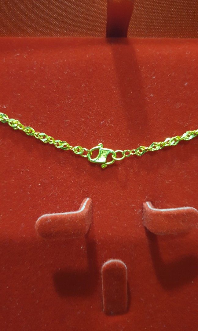916 gold solid Disco short chain 17inch 43cm 5.71g