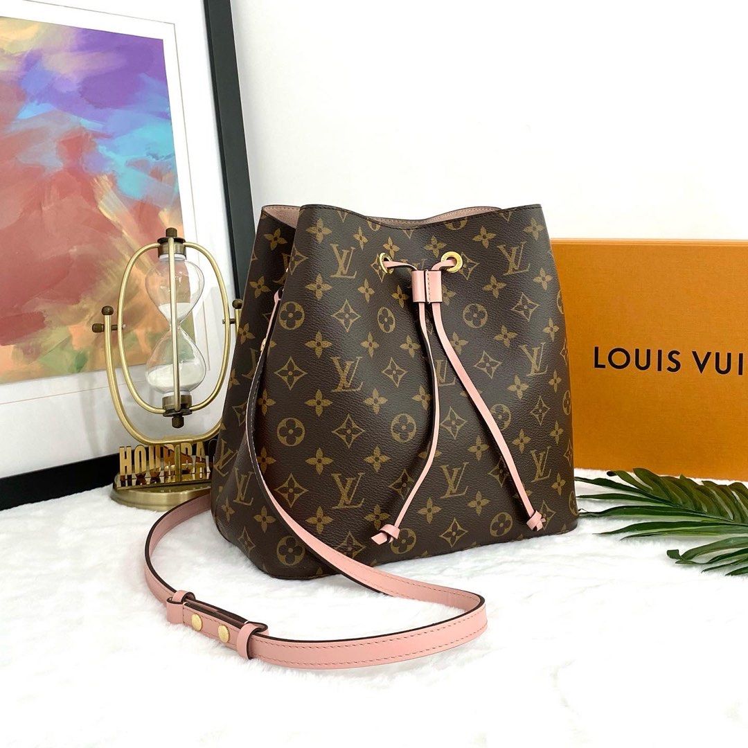 💯% Authentic LV Monogram And Pink Leather Neonoe MM Bucket Bag with GHW,  Luxury, Bags & Wallets on Carousell