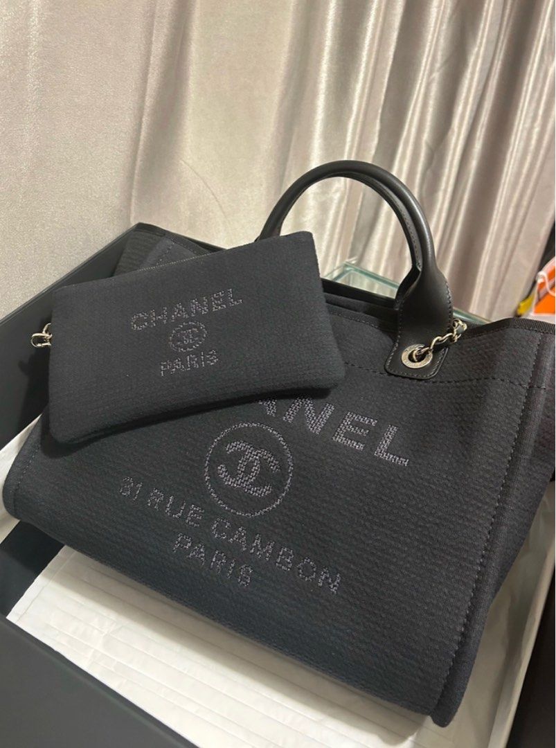 Chanel Deauville Womens Totes 2022-23FW, Black