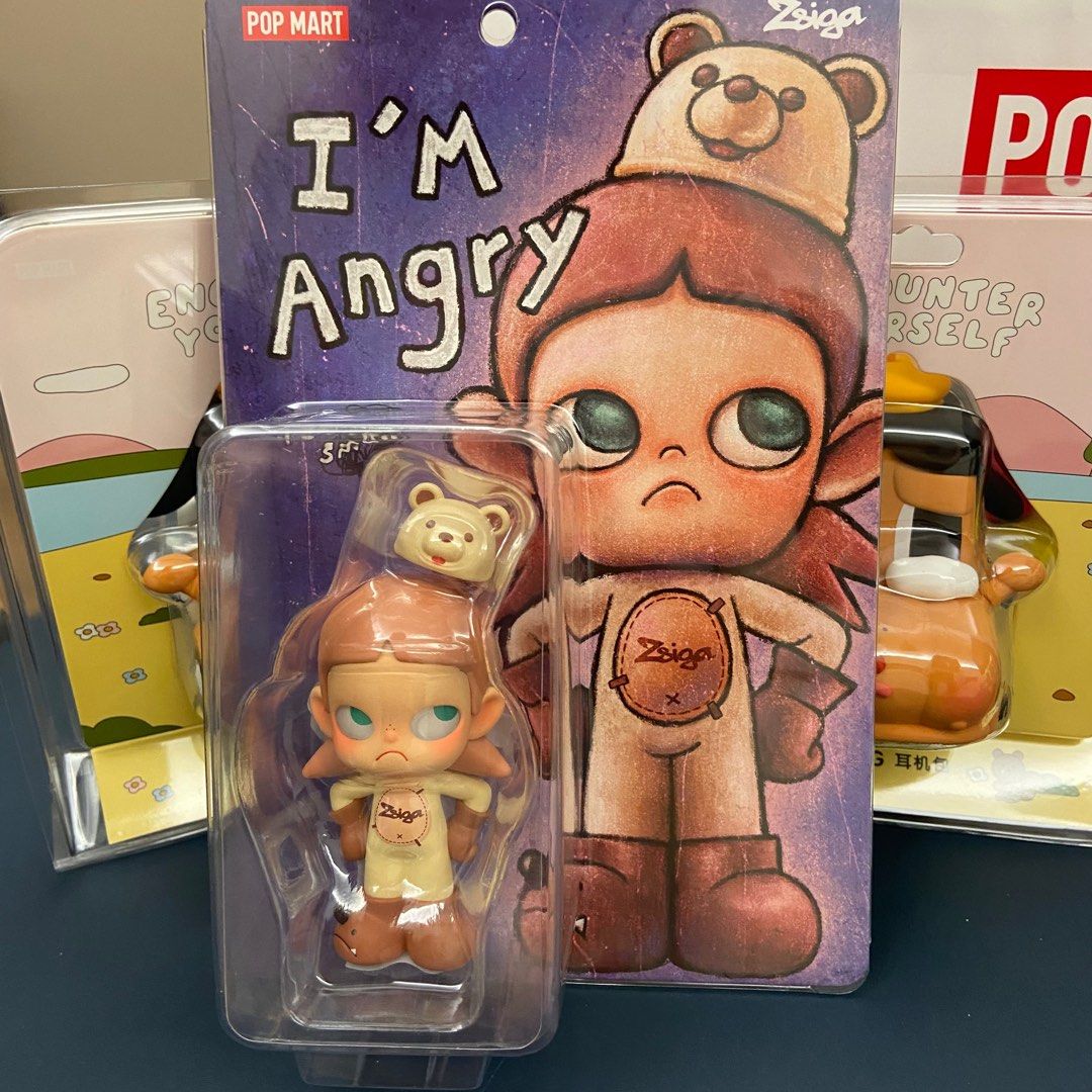 全新pop mart Popmart zsiga I am angry 泡泡瑪特吊卡吊咭生氣的我我很