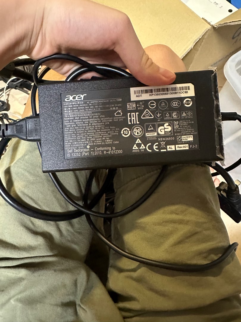 Acer nitro 5 laptop charger, Computers & Tech, Parts & Accessories, Chargers on Carousell