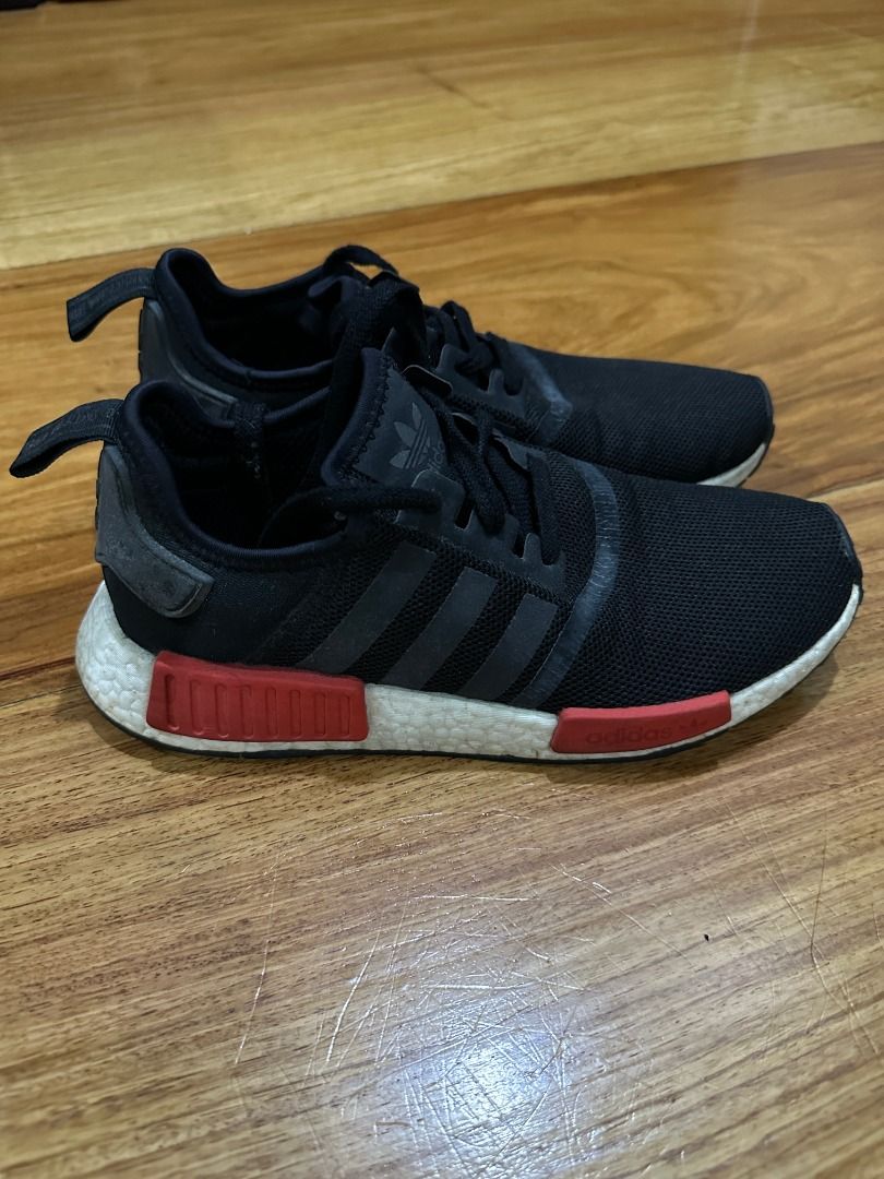 nmd black red blue