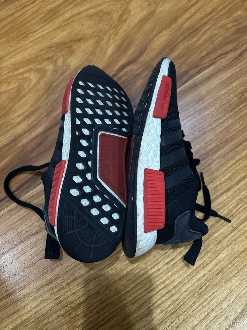 nmd black red blue