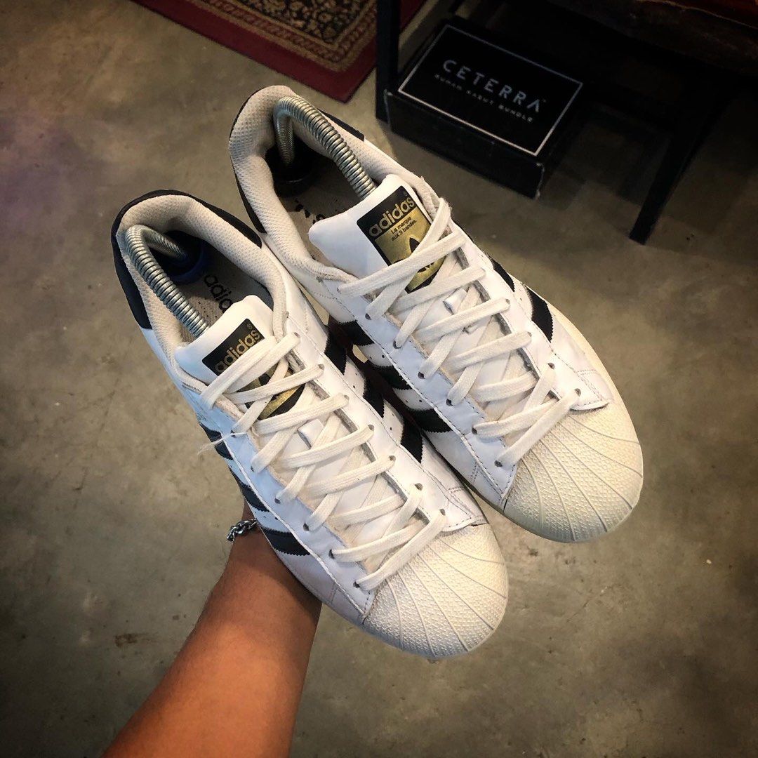 Adidas superstar 2 black white size 6 shop