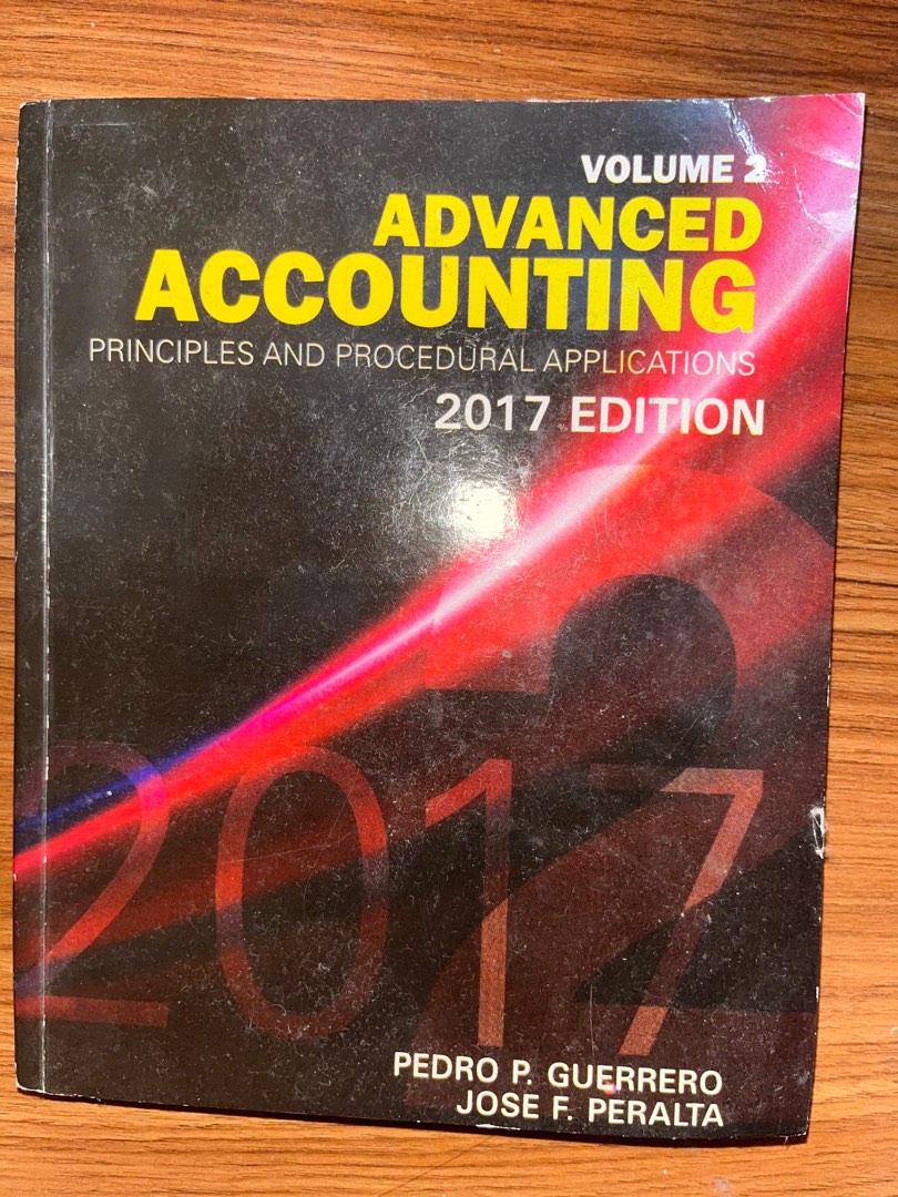 Advanced Accounting Volume 2 2017 Edition by Pedro Guerrero and Jose ...