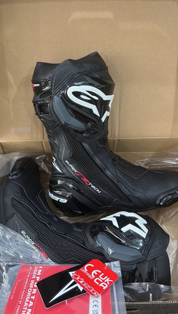Supertech R Vinales Alpinestars Supertech R Vented Boots, Motorcycles, Motorcycle Apparel ...