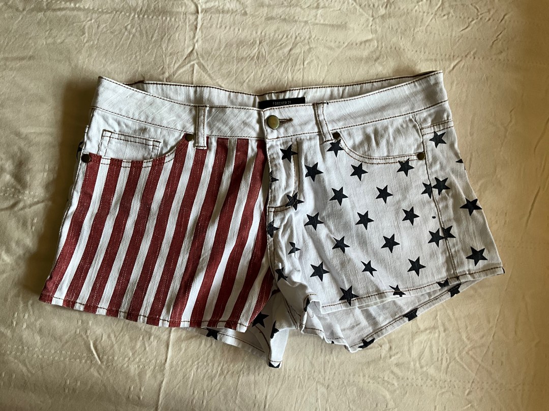 American flag shorts Women s Fashion Bottoms Shorts on Carousell
