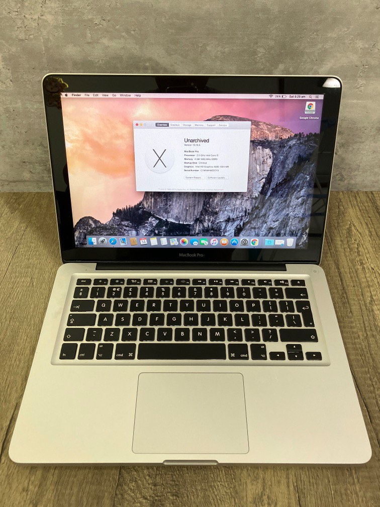 Apple MacBook Pro 13 inch 2012 Intel Core i5 with 4GB Ram 1TB HDD
