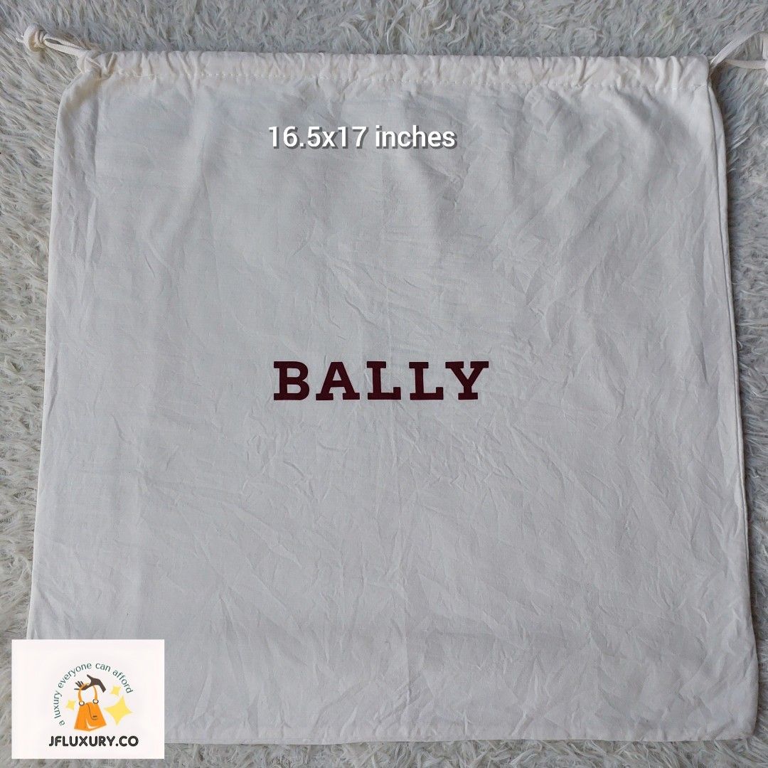 Authentic Bally dust bag 16.5x17 inches (Category: Luxury Bags & Wallets) located in Manila. Submitted by jfluxury.co (Listing ID 1260040419, Image 1). Description: excellent condition no flaws bought in Japan 🇯🇵 💯% Authentic. 😊 Money back guarantee. 😊 Clean and ready to use na po.