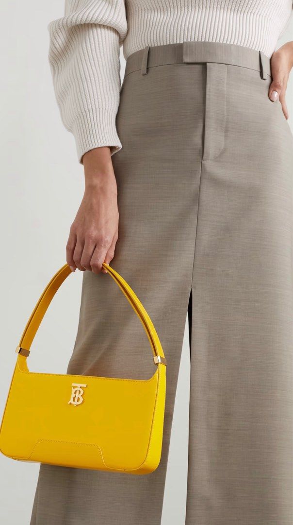 Authentic Burberry yellow deep saffron shoulder bag