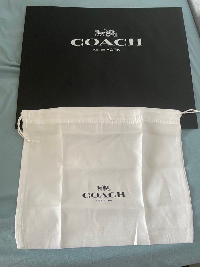 Authentic Coach dust bag with paper bag, Women's Fashion, Bags