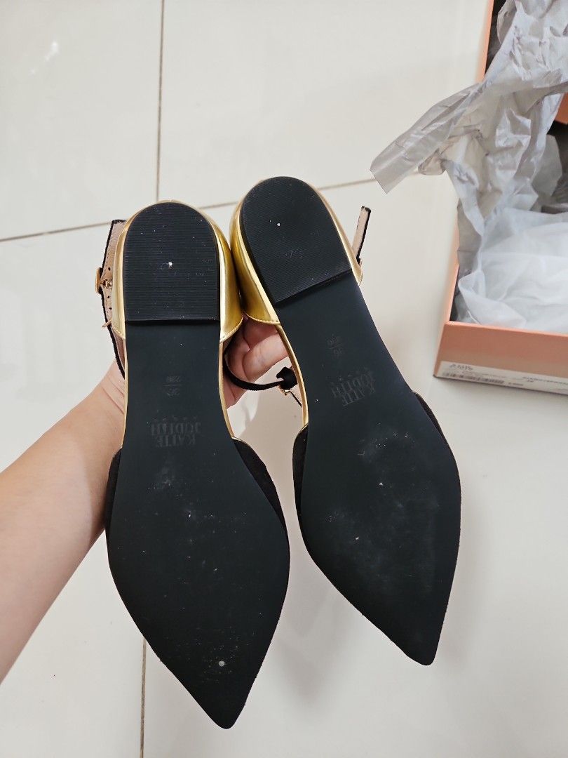 Gold top pearl sandals