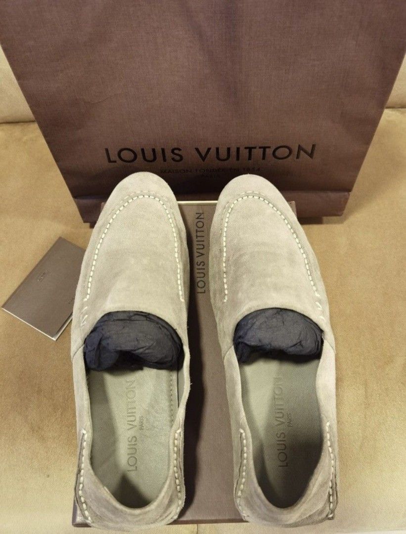 LOUIS VUITTON MOCCASIN SHOES 13 47 MONTE CARLO ANTHRACITE LEATHER