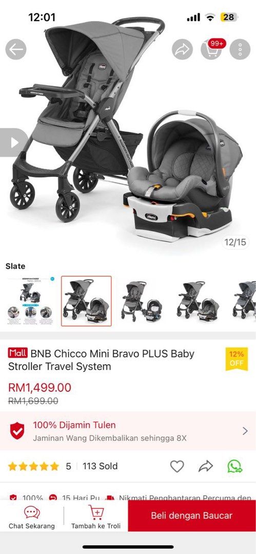 BABY STROLLER TRAVEL SYSTEM