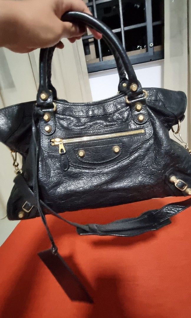 Balenciaga motorcycle bag outlet black