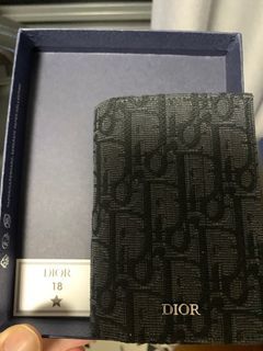 Dior Red Dior Oblique Leather Passport Cover Pony-style calfskin