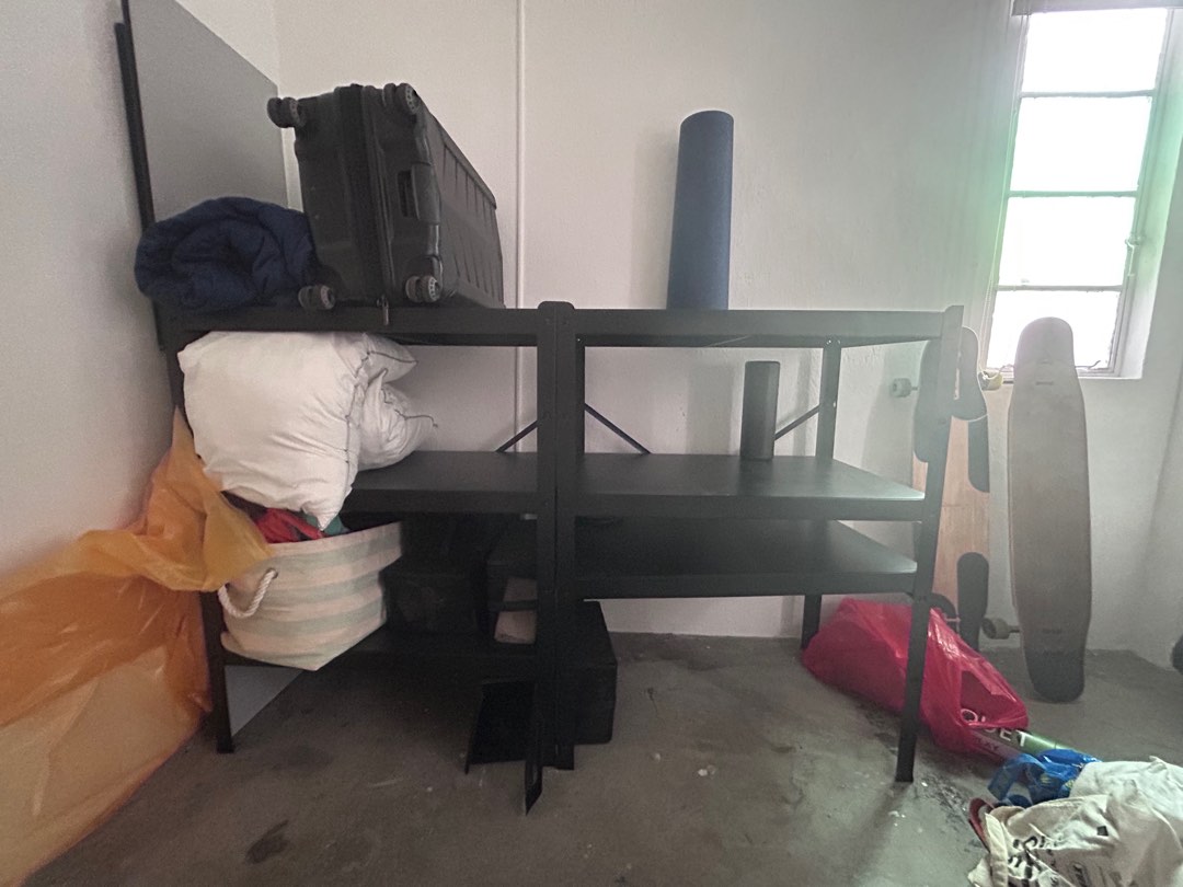 Black IKEA Shelves (2 Units), Furniture & Home Living, Furniture ...