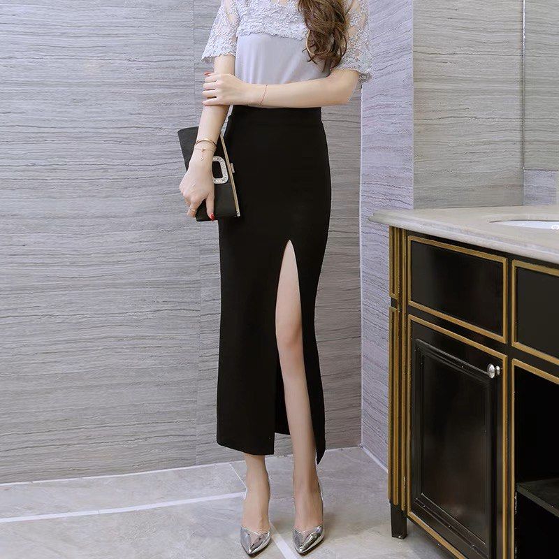 Slit skirt, Women's Fashion, Bottoms, Skirts on Carousell