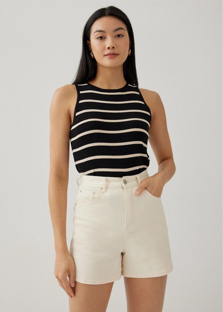 White new arrivals mom shorts