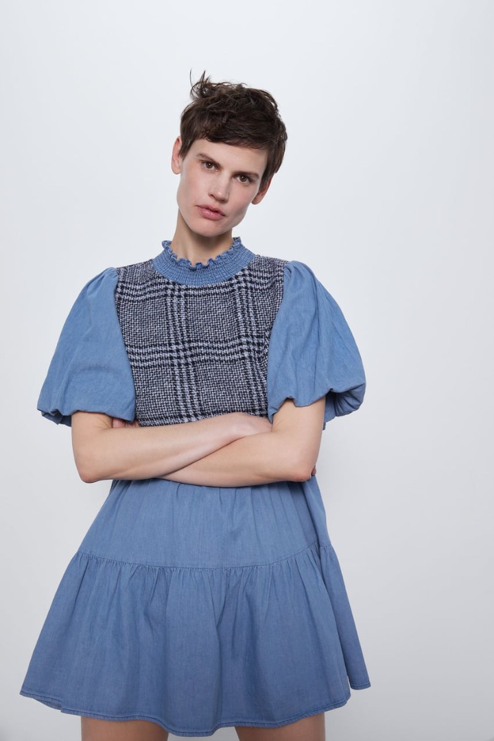 blue smock dress zara Zara | Dresses | Zara Dress Spring Floral Babydoll