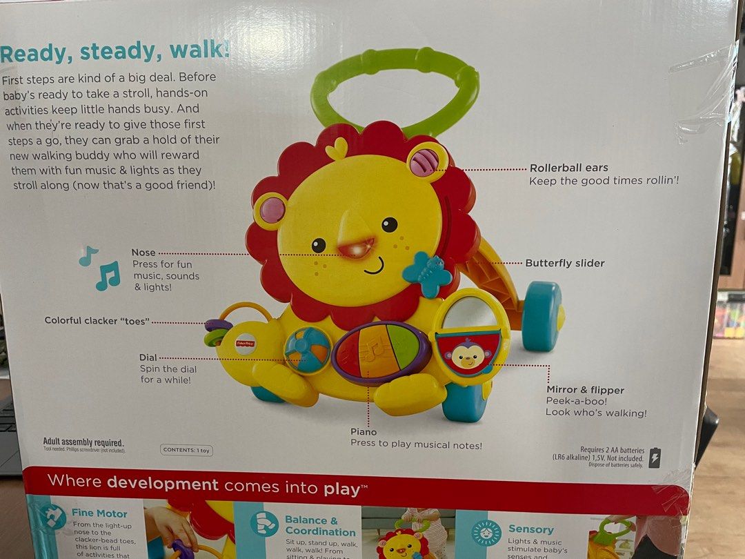 BRAND NEW Fisher Price Musical Lion Walker Babies Kids Infant Playtime on Carousell