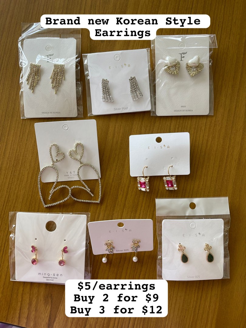 New fashion earrings made in discount korea