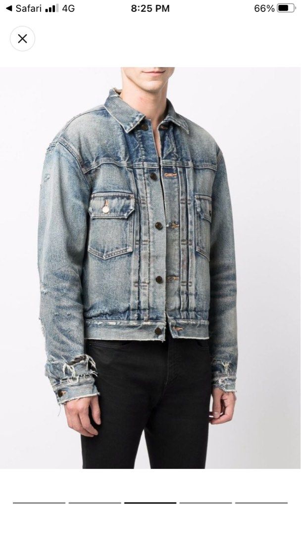 Ysl denim jacket store