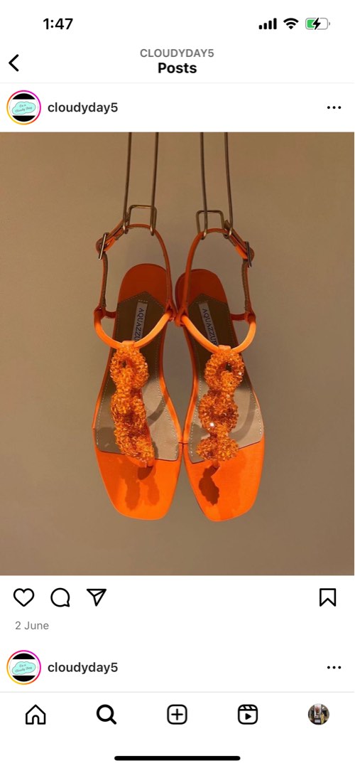 Bright orange sandals hot sale