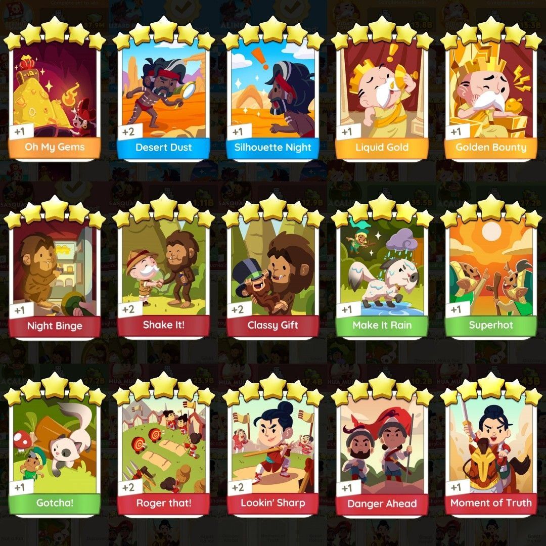[CHEAPEST] Monopoly GO 5 Stars Sticker for Sale! - DESERT DUST! GOLDEN  BOUNTY! MAKE IT RAIN!