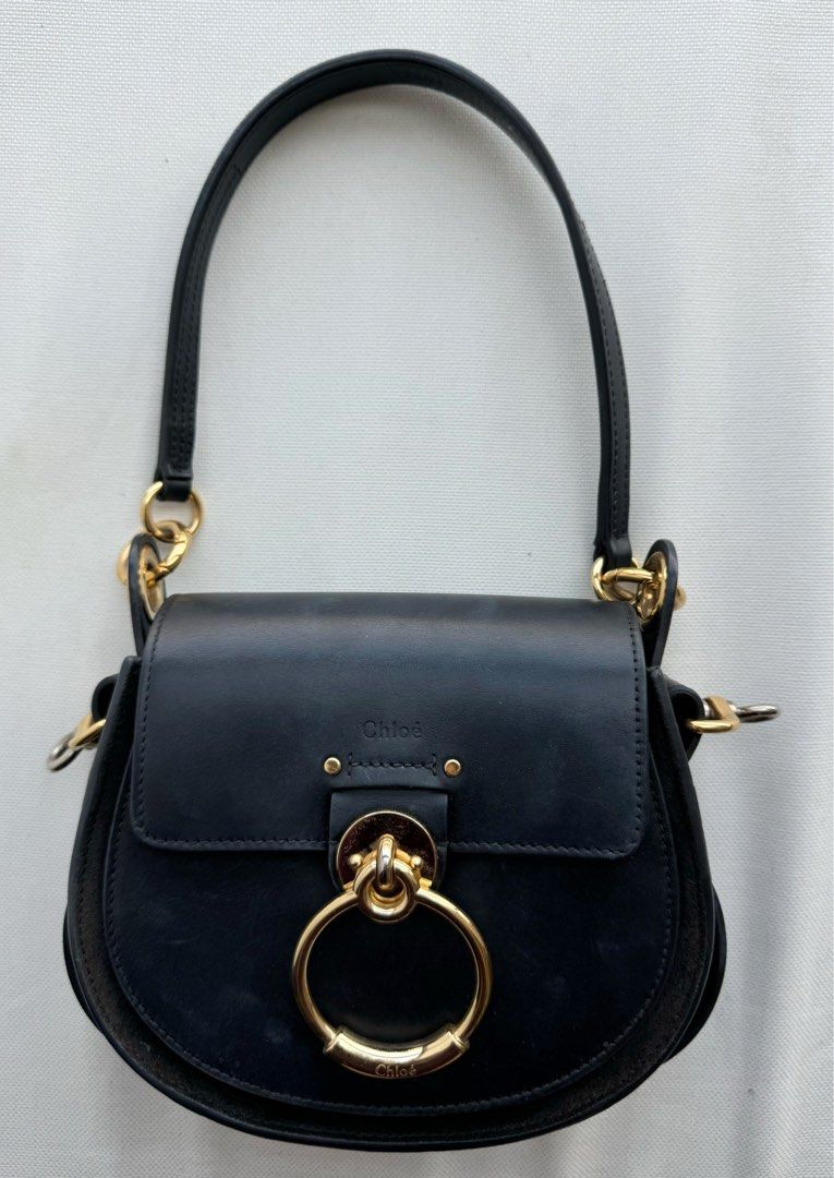 Chloé Tess Ring-embellished Shoulder Bag - Black