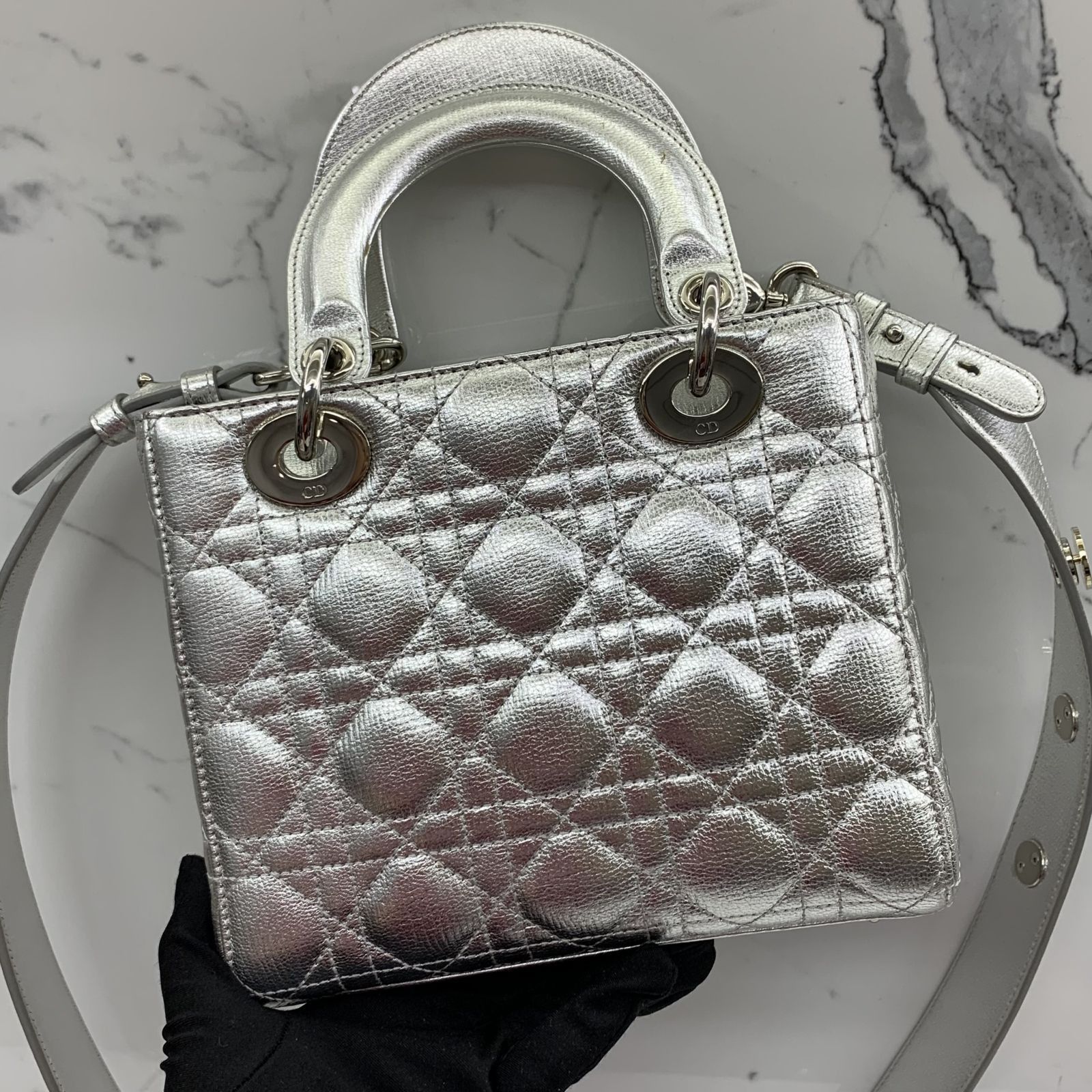 Christian dior clearance silver bag