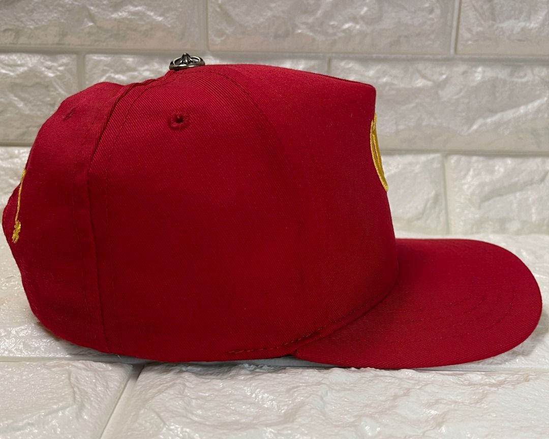 Chrome Hearts CH Silver Button Hat Red/Yellow, 男裝, 手錶及配件