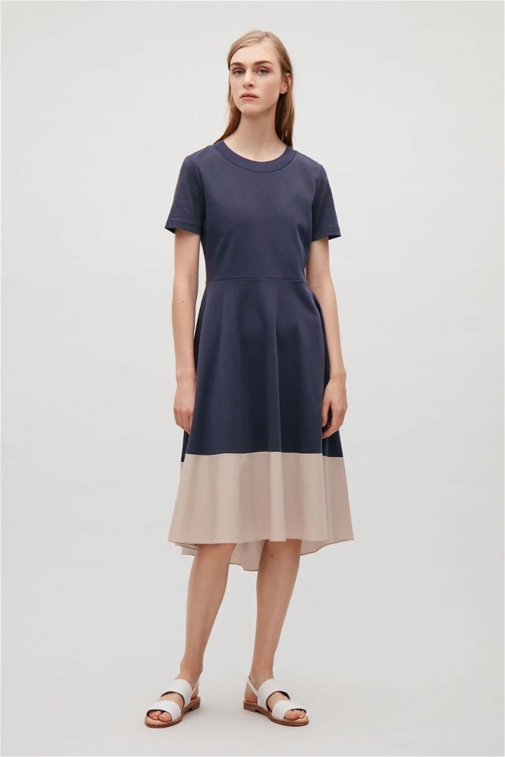 COS panelled jersey dress color block Women s Fashion Dresses