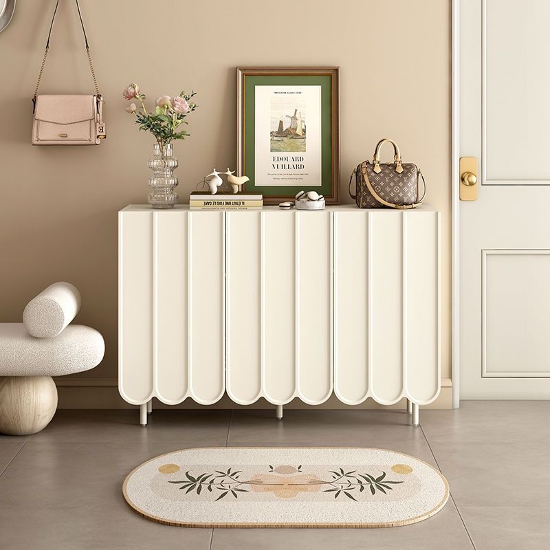 Cream Shoe Cabinet 80 100 120 140CM Shoe Ark Storage Cabinet Free Assembly Furniture Home Living Furniture Shelves Cabinets Racks on Carousell
