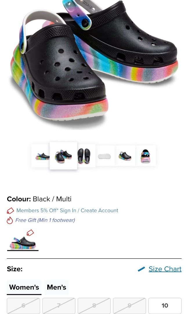 Rainbow crocs platform store