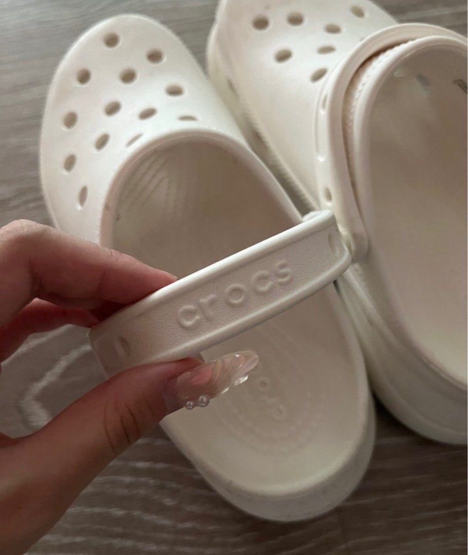 White women's crocs size 8 online
