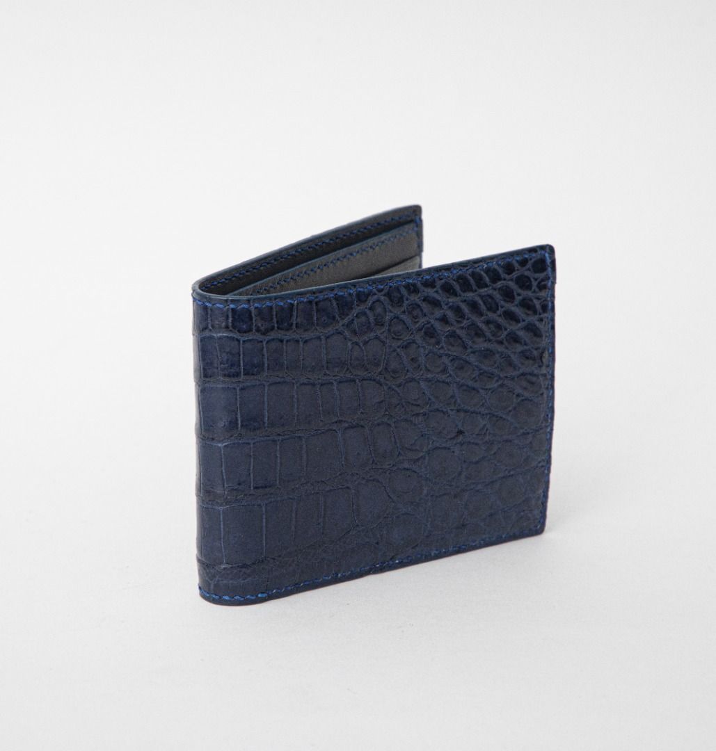 Sapphire blue crocodile Ethymo wallet - Luxury leathergoods