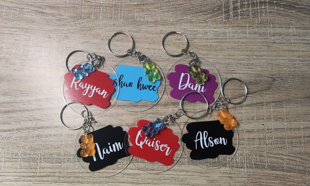 Customised Round Acrylic Keychains, Hobbies & Toys, Stationery & Craft ...