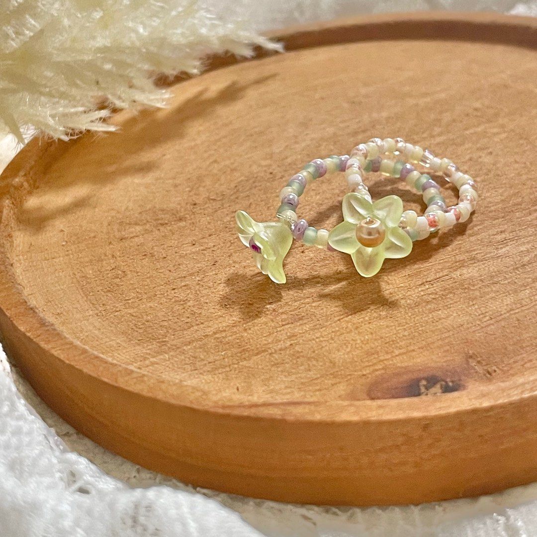 Cute Handmade Beaded Rings Women s Fashion Jewelry Organisers